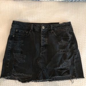 Black jean skirt